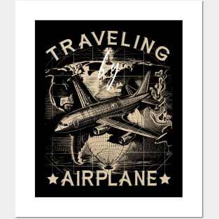 Traveling by Airplane Posters and Art